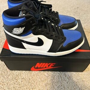 Nike Jordan 1 “Royal Toe” Men's Black, Blue, and White Sneakers